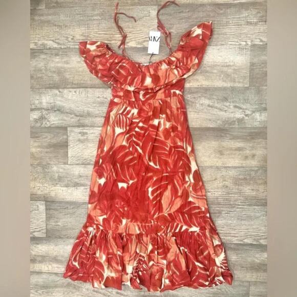 ZARA BLOGGER FAVE!!! Maxi Dress with Ruffled Hem NWT - Picture 16 of 16